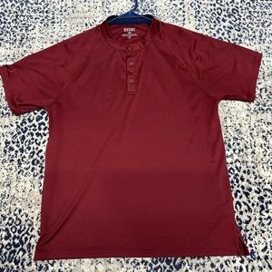 Rhone mock collar polo, red, size Large. Lightly used.